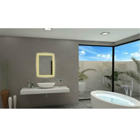PARIS MIRROR 20 x 28 in. Rectangle LED BackLights Mirror with 3000K RECT20283000